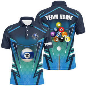 Camisetas de Billar Personalizadas FQ para Hombre, 100% Poliéster, Tela de Lona Transpirable, Manga Corta, Camisetas Personalizadas - Product Image 3