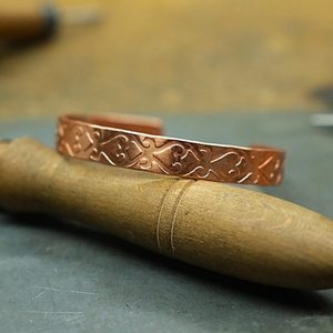 custom engraved <b>copper</b> jewelry gift Antique <b>Copper</b> Plated Cuff Bracelet Vintage Geometric Pattern Unisex <b>Copper</b> Alloy <b>Bangles</b> - Product Image 1