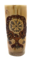Vente en gros de mugs en corne de buffle de haute qualité, écologiques, sculptés à la main, imitation antique, avec logo personnalisé
