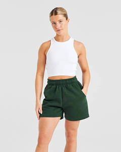 Shorts Deportivos Góticos para Mujer, 100% Alta Calidad, Transpirables, Cómodos, de Secado Rápido, Cintura Alta, Lavado Oscuro, con Logotipo Personalizado - Product Image 2