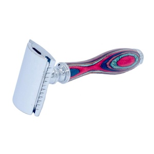 Maquinilla de Afeitar de Seguridad con Mango de Madera, Maquinilla de Afeitar Manual de Doble Filo con Cuchilla Afilada para Barbería, Salón y Cuidado Personal - Product Image 1