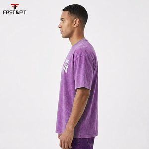 High Quality Custom Street Wear Round Neck <b>Men</b> Acid Wash T Shirts Wholesale Cheap Price <b>Men</b> Acid Wash T-shirt for <b>men</b> - Product Image 3