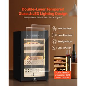 Humidor Elettrico Spagnolo da 70L per Sigari con Raffreddamento a Compressore da 400 Sigari e Controllo Costante di Umidità e Temperatura - Product Image 6