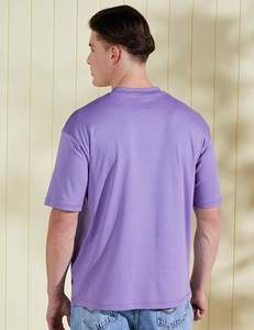 Fashion Wholesale Blank Oversize TShirt High Quality Plus Size Loose Drop Shoulder <b>Purple</b> Color Soft Cotton Plain T-<b>shirt</b> Adults - Product Image 4