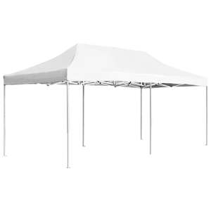 Tenda per Feste con Telaio in Lega di Alluminio Bianco, Tessuto Oxford con Rivestimento in PVC per Matrimoni ed Eventi - Product Image 1