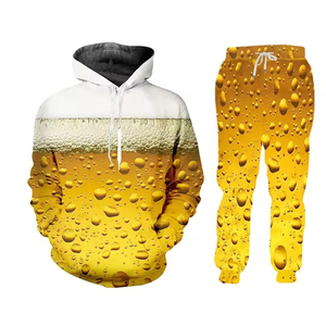Men's Sporty <b>Tracksuit</b> Set Full Zipper Color Blocking Yellow Black <b>Polyester</b> Breathable Regular Fit Autumn Wear - Product Image 6