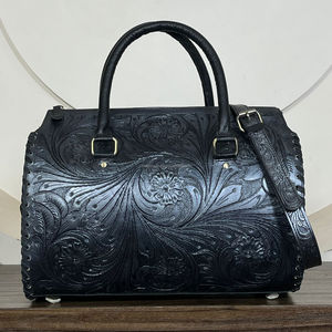 Sac de voyage de luxe en cuir de vachette fait main motif tournesol Super Septembre pour femme, style personnalisé, sac à bandoulière de créateur - Product Image 5