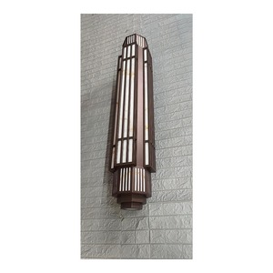 Lámpara de Pared Moderna para Exteriores, Estilo Pagoda, Acabado Bronce, Vidrio Esmerilado, Decoración para Entrada, Porche, Villa - Product Image 1