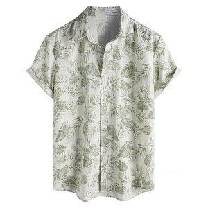 Chemise hawaïenne décontractée pour homme à manches courtes, à motifs floraux, boutonnée, idéale pour les sorties à la plage, les vacances, les voyages, les activités de plein air et les tenues de villégiature - Product Image 1
