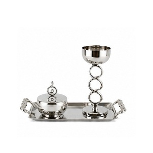 Stainless Steel Incense Burner Set with Snowflake Tray and Candle Holder for Aromatherapy Use - Product Image 3