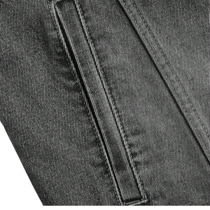 Blouson en jean vintage délavé pour homme, col montant, fermeture éclair, coupe droite, décontracté, 100 % coton, style motard, pour le quotidien - Product Image 6