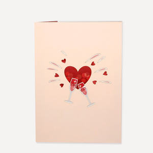 Tarjeta 3D Pop Up con diseño de cubo de flores, tarjetas de felicitación hechas a mano con sobre, tarjetas de felicitación 3D para ocasiones especiales, San Valentín, etc. - Product Image 2