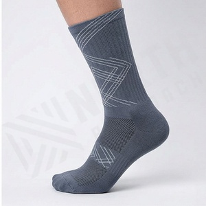 Athletic Crew <b>Socks</b> Geometric Pattern Breathable Moisture Wicking <b>Running</b> Support for Adults Summer Wear - Product Image 3