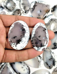 Wholesale Natural Dendritic <b>Opal</b> Cabochon Semi Precious <b>Opal</b> Loose Gemstone For Silver Brass Rings Pendants Jewelry Making - Product Image 4