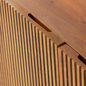 Aparador redondo de madera de mango Vandana Radiant Flux - Product Image 5