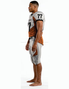 Aureon Sportswear Unisex American Football Jersey Set V-<b>Neck</b> Half Printed Breathable Mesh Moisture Wicking UV Protection 100% - Product Image 2