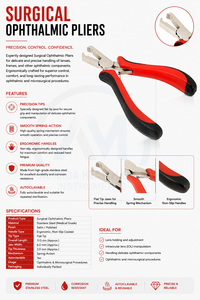Pinces ophtalmologiques, forceps chirurgicaux, instruments médicaux de précision, certifiés CE, garantie de 3 ans - Product Image 6