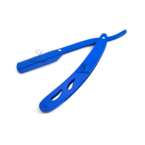 Rasoir de barbier professionnel pliant rouge Sambrialmed International, lame droite, acier inoxydable, avec étui en cuir SI-12-1012 - Product Image 3