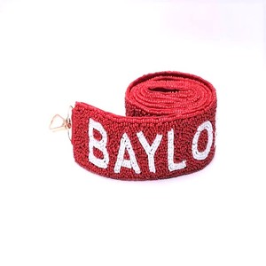 Correa para Bolso con Cuentas de los Osos de Baylor, Correa para Bolso Deportiva Rectangular Personalizada Hecha a Mano en India - Product Image 2