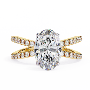 Anillo de Compromiso de Moissanita con Corte Ovalado, Color Oro Blanco, Anillo Solitario para Mujer, Regalo de Boda o Fiesta - Product Image 6