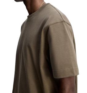 Nouveau T-shirt vierge à manches courtes et à col rond de haute qualité 100% coton épais et écologique Impression de logo personnalisé pour hommes - Product Image 4