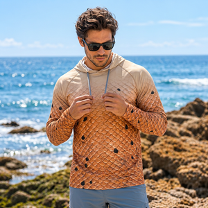 Wholesale Breathable Nylon Spandex fishing hoodie UV protection fishing <b>hooded</b> <b>shirt</b> fishing retailers <b>hooded</b> <b>shirt</b> - Product Image 6