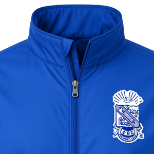 Chaqueta Cortavientos Azul Rey para Hombre Phi Beta Sigma con Escudo Bordado, Cierre Completo, Cuello Alto, Ligera, Manga Larga, para Uso en Exteriores - Product Image 5