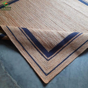 Tapis décoratifs ethniques en fibres de jute 100% naturelles, tapis sur mesure en provenance d'Inde - Product Image 5