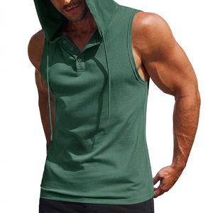Mens 100 Percent Cotton Lightweight <b>Hoodie</b> Summer Pullover <b>Hoodie</b> <b>Plain</b> Solid Woven Casual Gym <b>Hoodie</b> Breathable Button Neck Hoo - Product Image 1