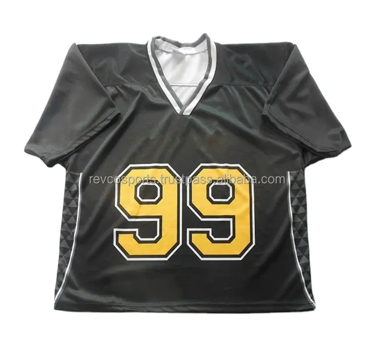 Custom Design Short Sleeve Ice Hockey Jersey in Black Color No MOQ Ice Hockey Jerseys Premium Quality Ice Hockey Jerseys