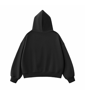 Sweat à capuche zippé oversize personnalisé en molleton de coton épais, coupe boxy, épaules tombantes, style streetwear, pour hommes et femmes - Product Image 3