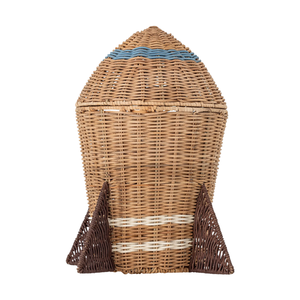 Cesta de Almacenamiento para Cuarto de Bebé con Forma de Cohete, Divertida Cesta de Mimbre con Forma de Cohete Espacial, Ideal para Juguetes, Mantas y Manualidades, Venta al por Mayor - Product Image 3