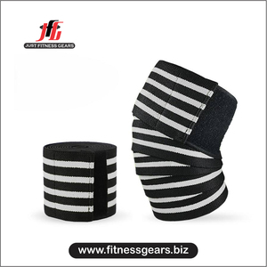Genouillère de compression respirante en nylon et coton avec logo personnalisé et fermeture auto-agrippante pour la musculation et le powerlifting - Product Image 2