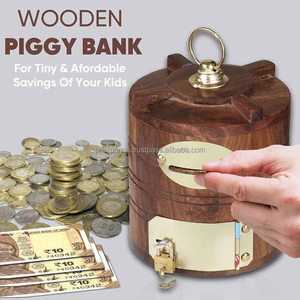 Premium Quality High End Wooden Money <b>Box</b> Unique Design Coin <b>Saving</b> Bank - Product Image 3