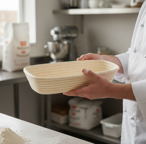 ตะกร้าหวายสำหรับทำขนมปังทรงสี่เหลี่ยมผืนผ้า ราคาถูก ตะกร้าบาเนตอง ตะกร้าขนมปัง อุปกรณ์อบขนมปัง สำหรับการหมักแป้งขนมปังซาวโดว์ - Product Image 3