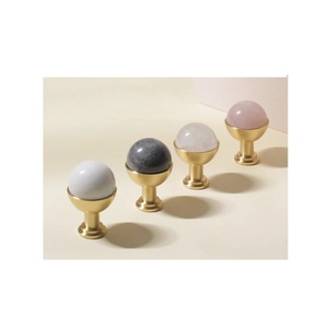 European Style Knobs for Wine Cabinet <b>Bookcase</b> Drawer Cabinet Door Single Hole Dresser Wardrobe Pulls Drawer Marble Knobs - Product Image 1