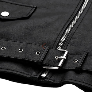 Veste en cuir pour femme, design classique, veste de moto, veste en similicuir durable, veste en cuir décontractée et tendance - Product Image 4