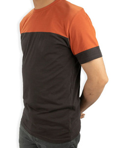 New Men's Color Blocked T-Shirt Short Sleeve O-Neck Casual Regular Fit Contrast Trim Knitted Solid Design Men shirts for sale - Product Image 4