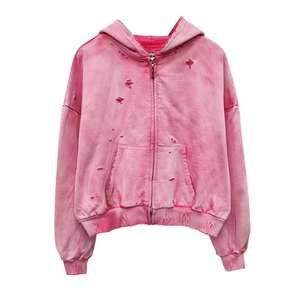 Sudadera con Capucha Extra Grande de Felpa Francesa con Efecto Desgastado Personalizada, 100% Algodón, Estilo Urbano - Product Image 1