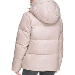Men's Winter Casual Stand Letter Eco-Friendly <b>Reversible</b> Padded Waterproof Windproof Hooded Warm Insulated Puffer <b>Jacket</b> OEM - Product Image 3