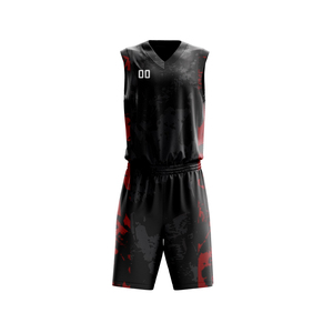 Tenues de basketball 100 % polyester personnalisées avec impression, ensembles de vêtements d'équipe respirants et options grandes tailles - Product Image 3