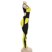 Conjunto Deportivo de 2 Piezas para Mujer, Talla Grande, Sexy, para Fitness y Yoga, Acanalado, Sólido, Sin Costuras, Transpirable, Ecológico, Mono Deportivo para Gimnasio