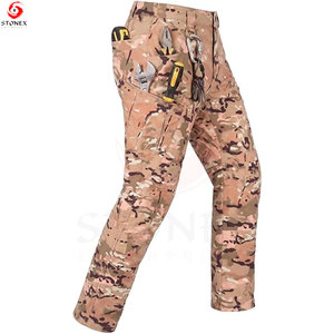Pantalon cargo décontracté pour homme en sergé de coton, multi-poches, utilitaire, pour streetwear, vêtements de travail, activités de plein air, séchage rapide, respirant - Product Image 4