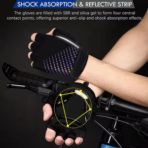 Guantes de cuero de medio dedo para levantamiento de pesas, antideslizantes, para fitness, entrenamiento, gimnasio, diseño para hombres y mujeres, venta al por mayor, tallas personalizadas, ¡oferta caliente! - Product Image 4