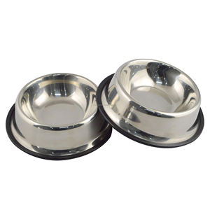 Bol de nourriture pour chien en acier inoxydable fait à la main, écologique, moderne et élégant, anti-dérapant, anti-éclaboussures, forme personnalisée, couleur, bols pour animaux de compagnie - Product Image 1