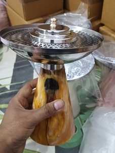 Encensoir arabe moderne Mabkhara avec design en résine et métal de qualité supérieure, encensoir écologique pour charbon d'oud pour l'aromathérapie - Product Image 6