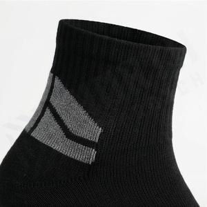 <b>Black</b> Crew <b>Socks</b> Breathable Moisture Wicking Running Athletic <b>Socks</b> for Adults Standard Thickness Knitted Design Solid Color - Product Image 4