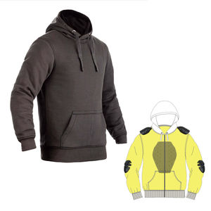 Sudadera con Capucha de Forro Polar Negro para Motociclistas, Estilo Moderno, Sudadera Personalizada para Motociclistas con Capucha Extraíble - Product Image 1