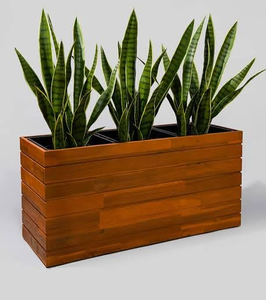 Maceta Cuadrada de Madera para Interiores y Exteriores, Maceta de Madera para Hogar y Oficina, Último Modelo, Nuevas Artesanías en Madera - Product Image 1