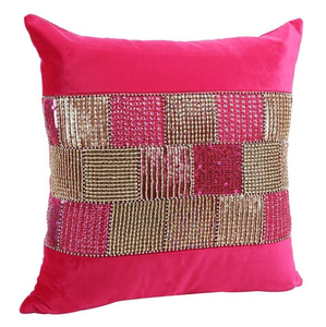 Coussin décoratif brodé à la main avec perles pour canapé, patchwork pour salon, couleur personnalisée, prix de gros - Product Image 1